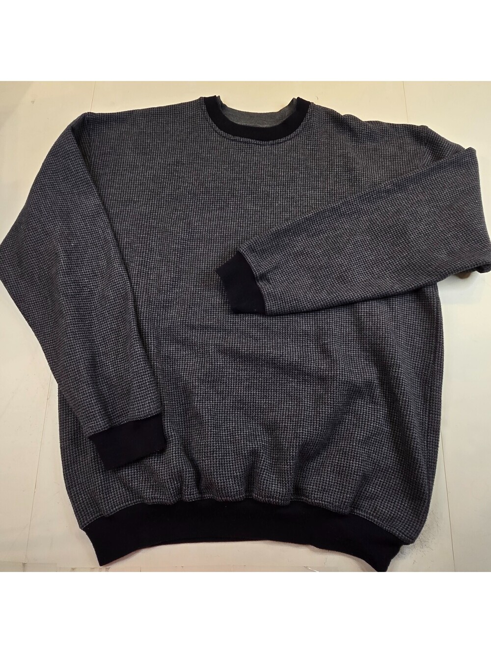 Vintage Knights of the Round Table Grey Geometric Sweater Men's Sz XLT Pullover